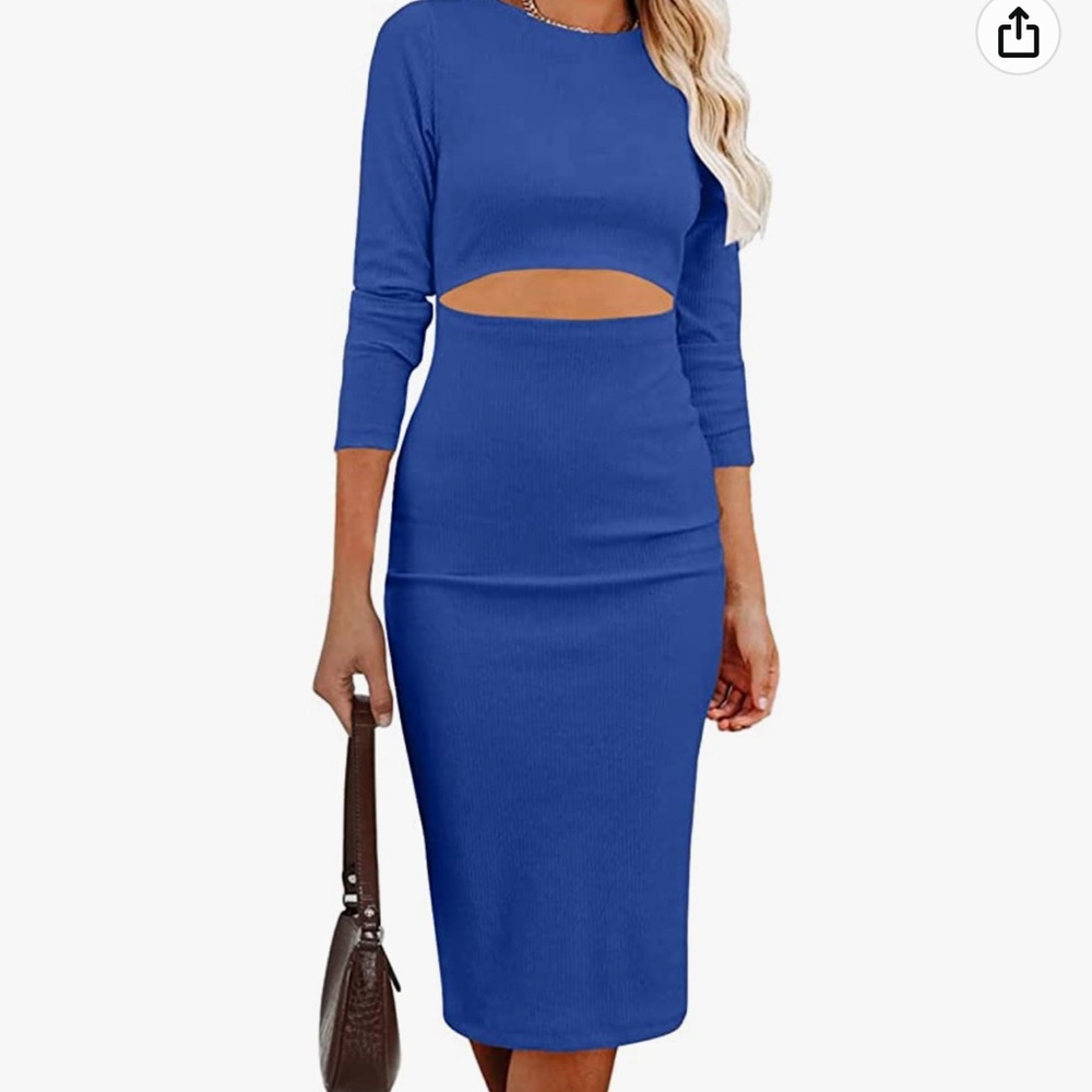 Women Casual Cutout Midi Dress